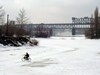 27.02.2006: Вид на міст через Дніпро